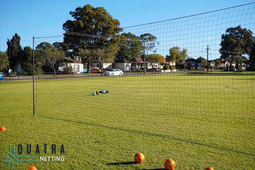 Ball Stop Barrier Nets with 2 Support Posts - 100mm sq (Multiple Sizes) - Image 4